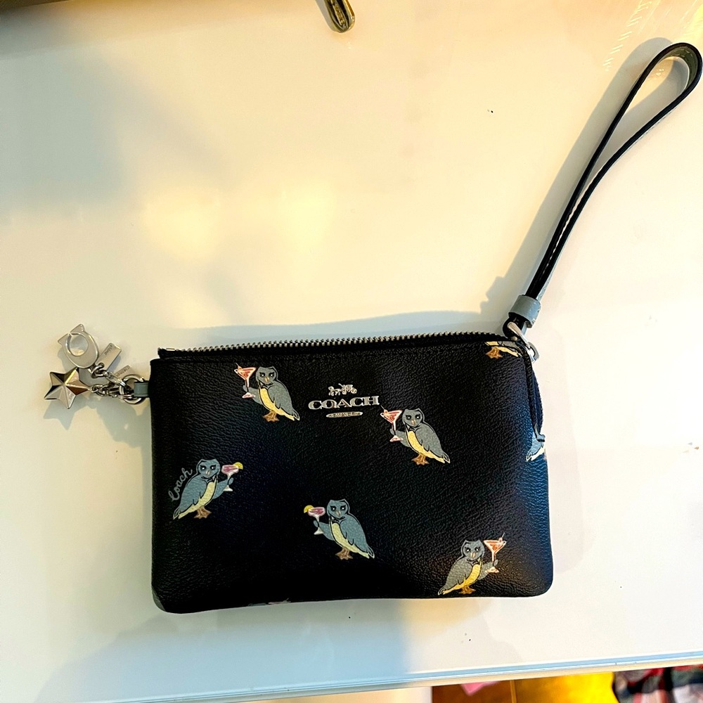 coach owl martini wristlet